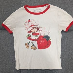 Vintage Style T-Shirt - White & Red